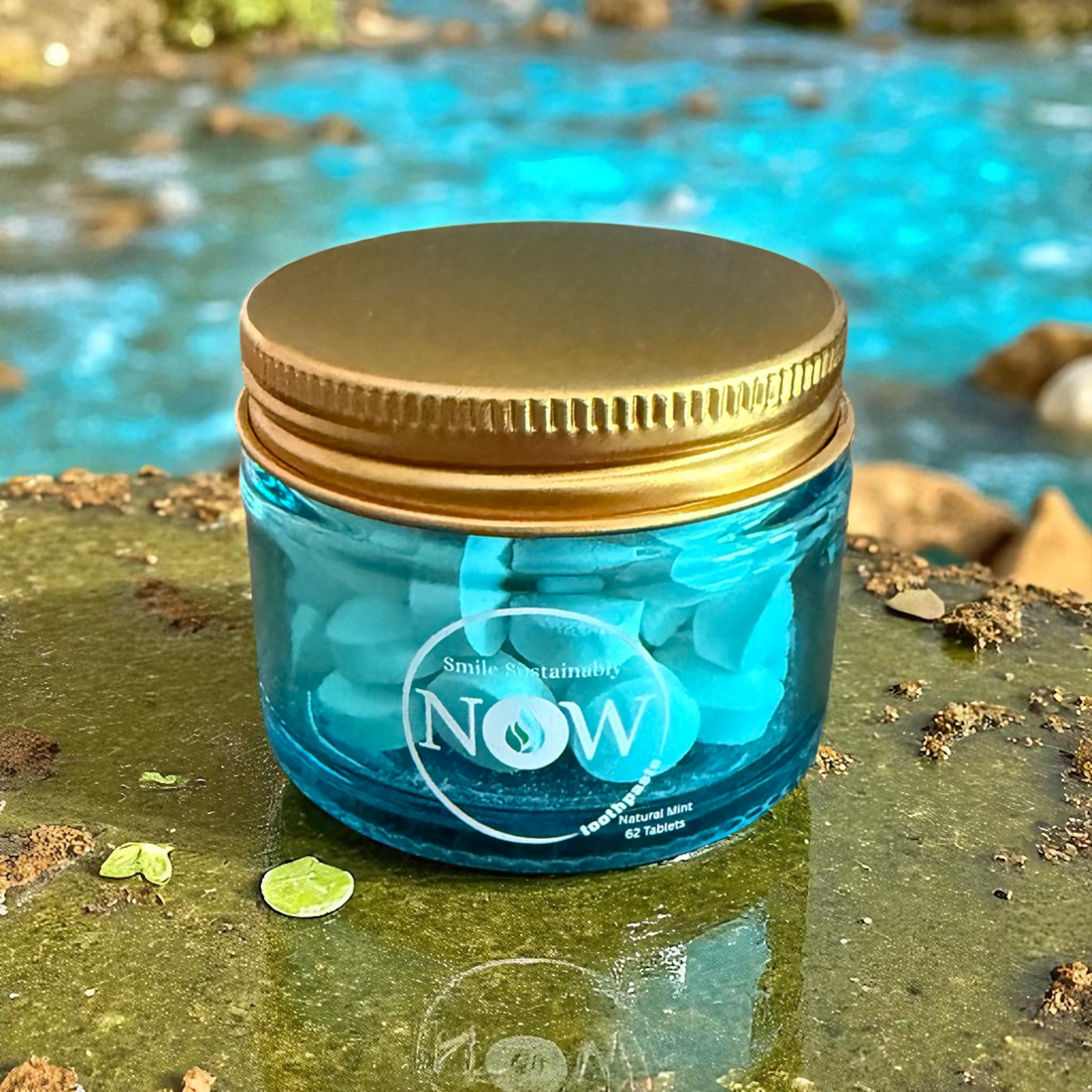 NOW Jar | 30-Day Supply Toothpaste Tablets (Refillable Glass Jar)